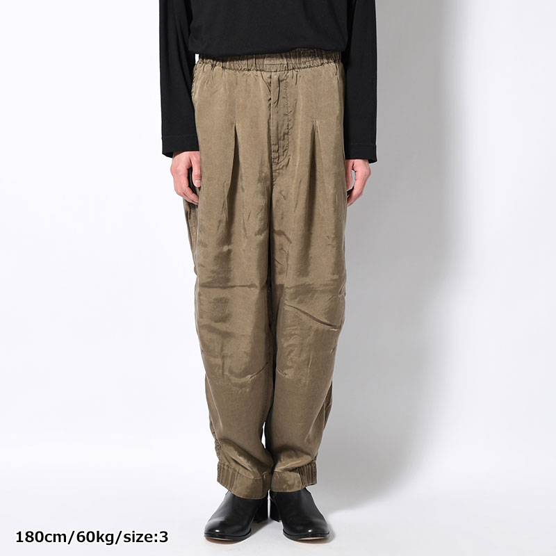 KUNG-FU TUCK PANTS Pigment Cloth -KHAKI-