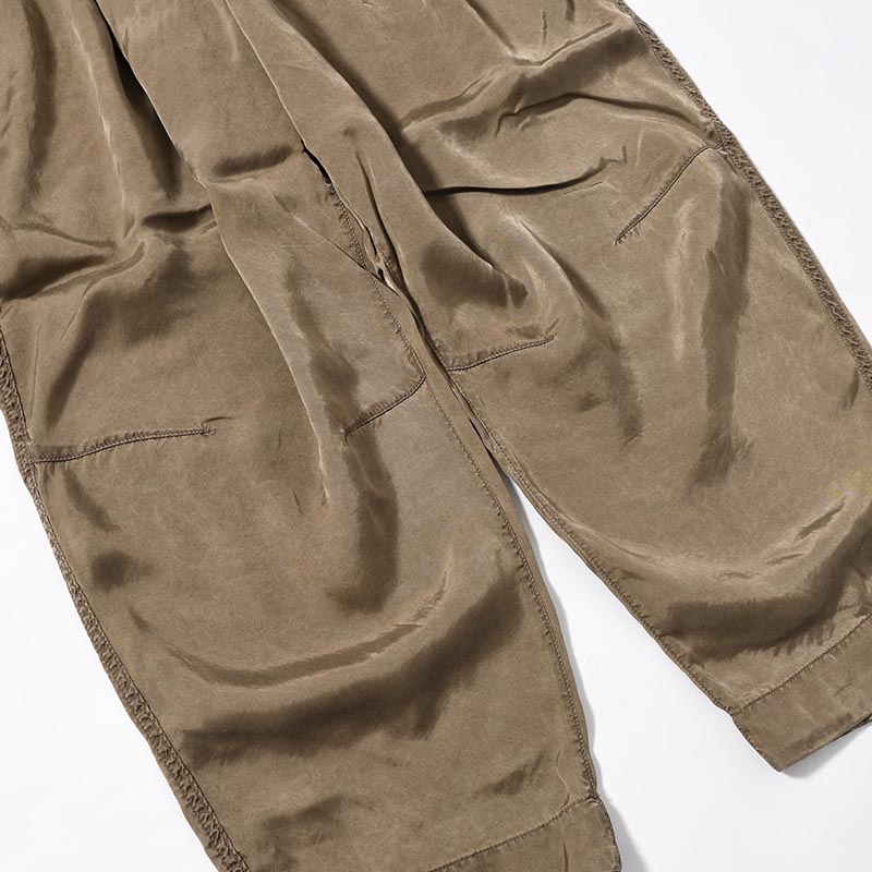 KUNG-FU TUCK PANTS Pigment Cloth -KHAKI-