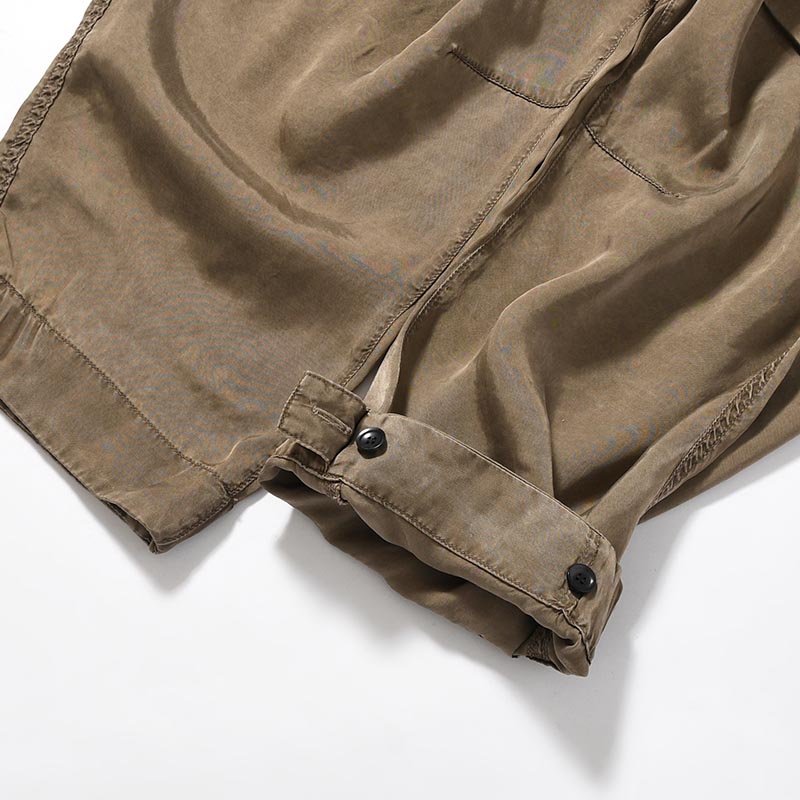 KUNG-FU TUCK PANTS Pigment Cloth -KHAKI-