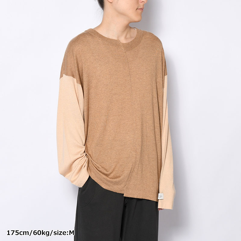 TWOTONE BASEBALL T-SH -DARKCAMEL×OLIVEBROWN-