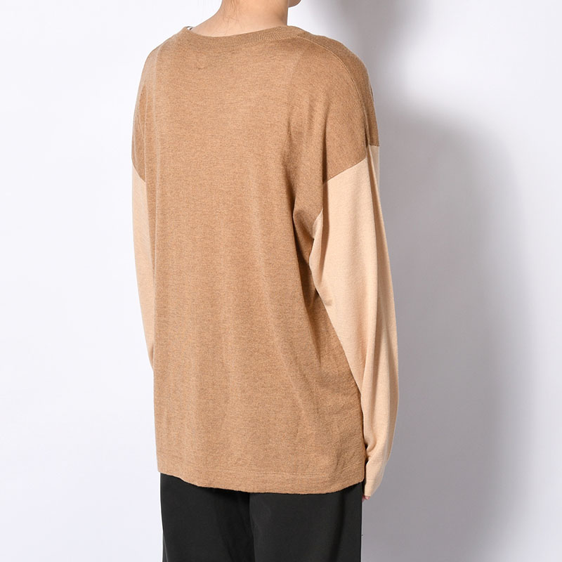 TWOTONE BASEBALL T-SH -DARKCAMEL×OLIVEBROWN-