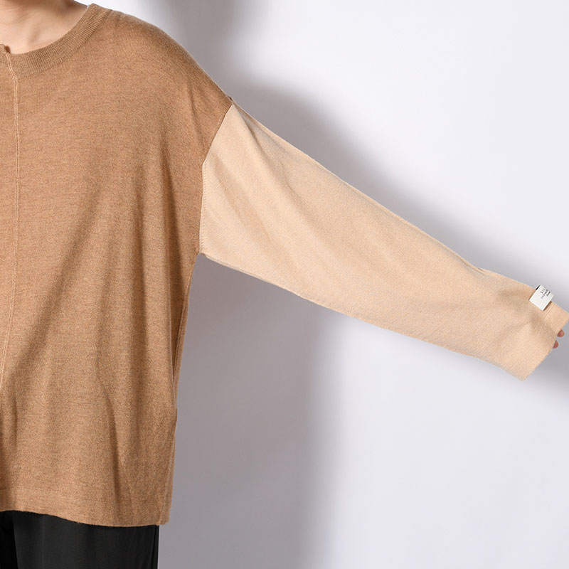 TWOTONE BASEBALL T-SH -DARKCAMEL×OLIVEBROWN-