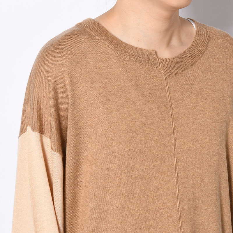 TWOTONE BASEBALL T-SH -DARKCAMEL×OLIVEBROWN-
