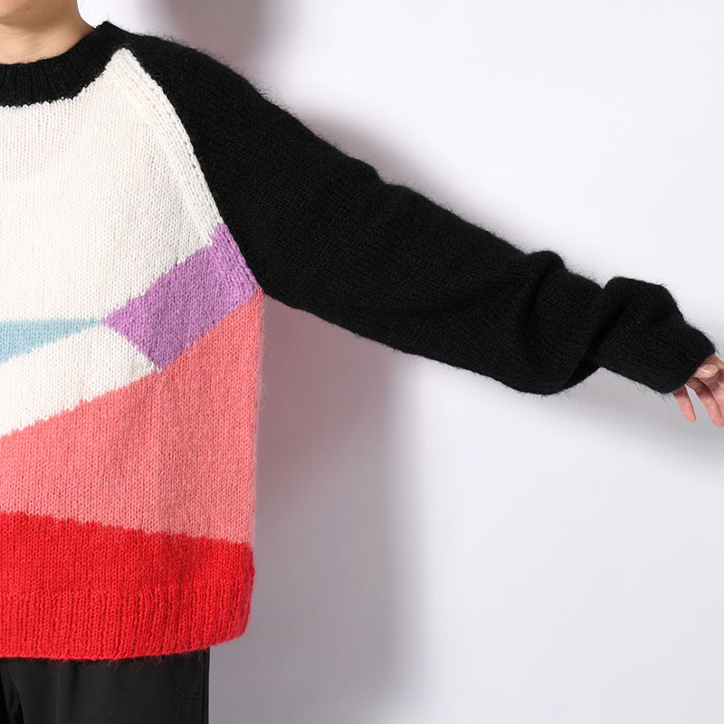 MULTICOLOR MOHAIR SWEATER -2.COLOR-