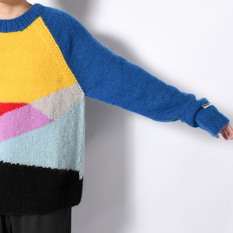 MULTICOLOR MOHAIR SWEATER -2.COLOR-