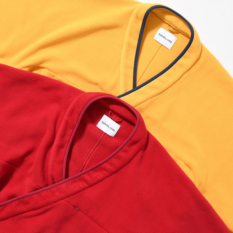 y-COLLAR FLEECE JACKET -4.COLOR-