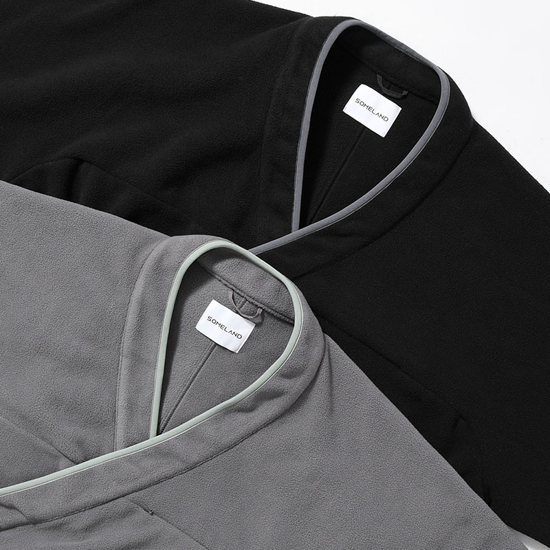 y-COLLAR FLEECE JACKET -4.COLOR-