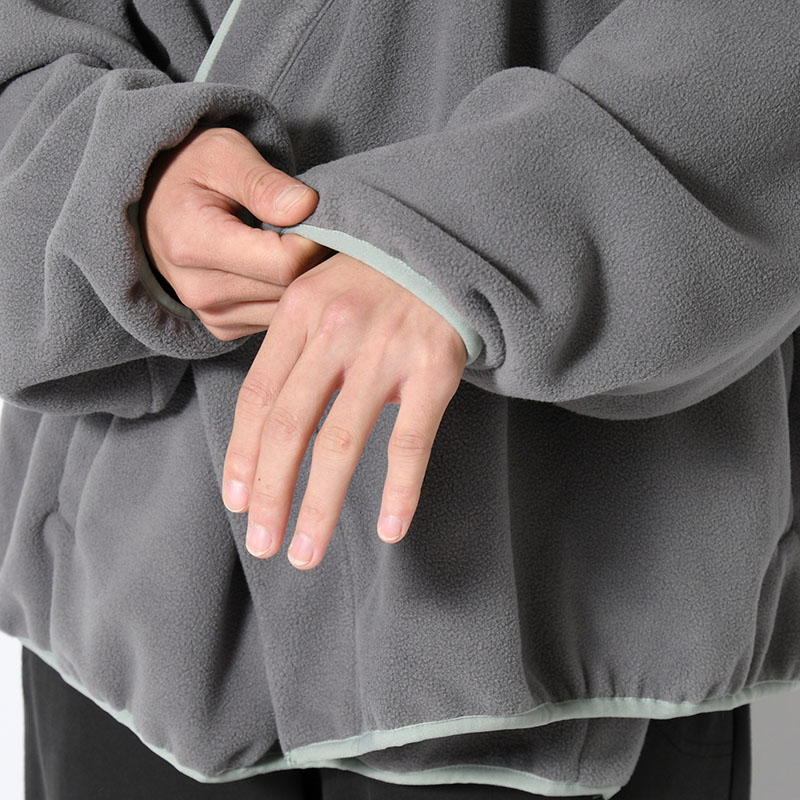 y-COLLAR FLEECE JACKET -4.COLOR-