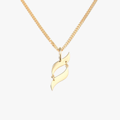 S LOGO NECKLACE -GOLD-