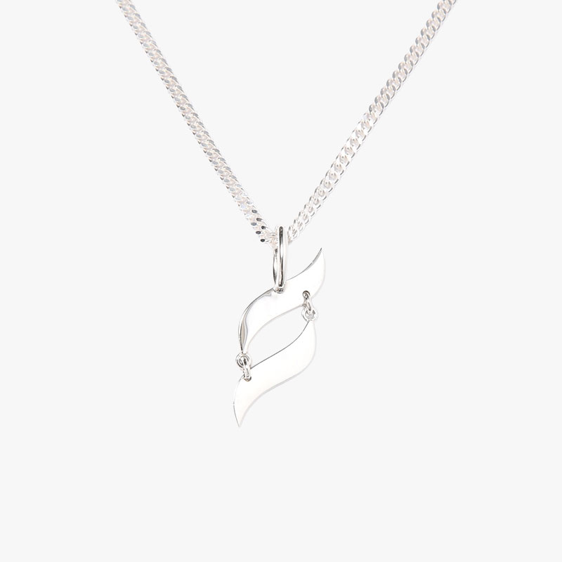 S LOGO NECKLACE -SILVER-