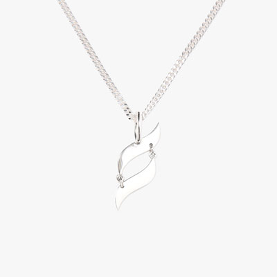 S LOGO NECKLACE -SILVER-
