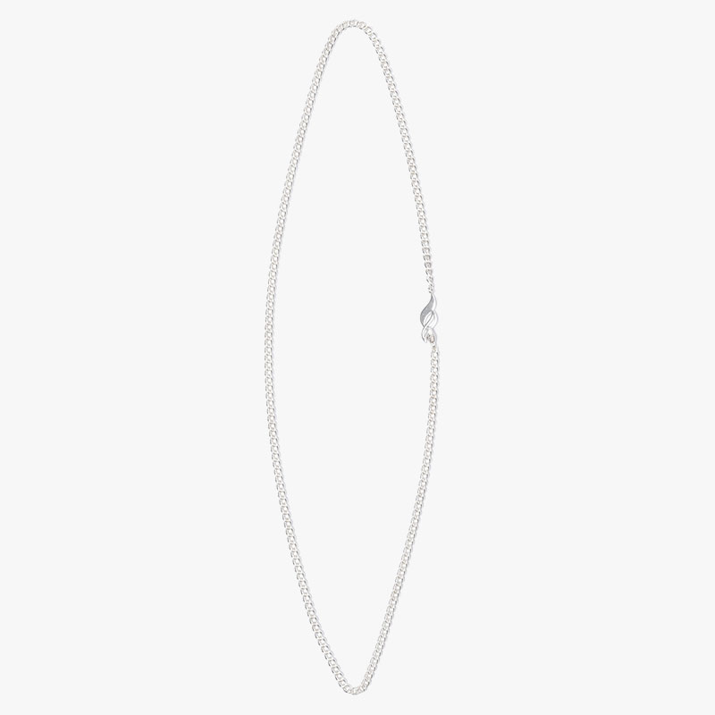 S CHAIN NECKLACE 55cm -SILVER-