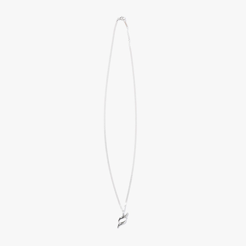 S LOGO SOFT NECKLACE -SILVER-