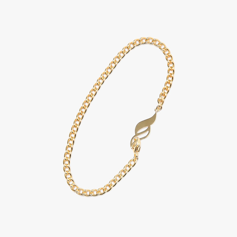 S CHAIN BRACELET 17.5cm -GOLD-