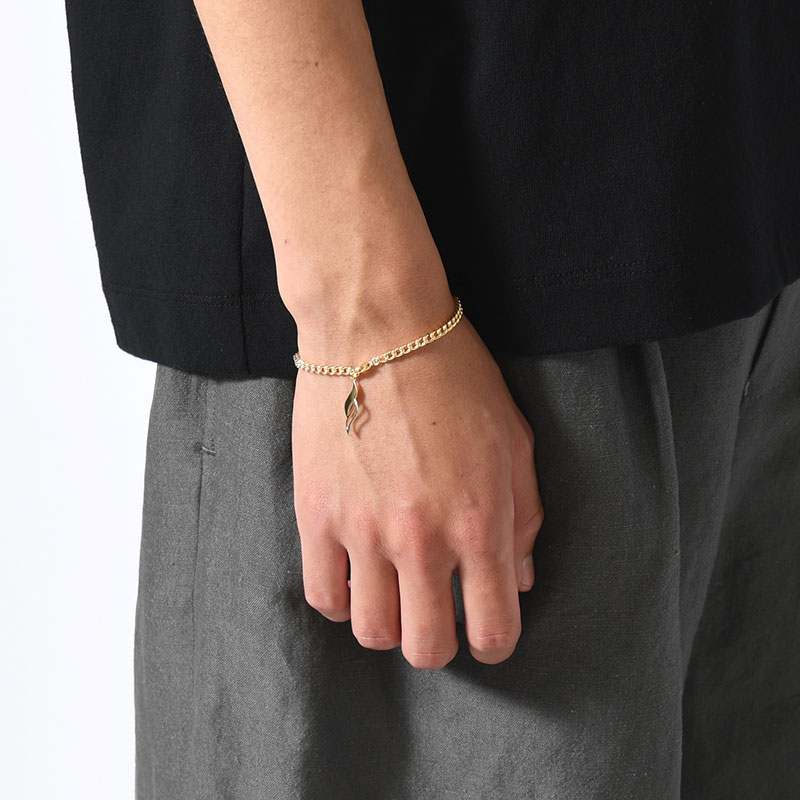 S CHAIN BRACELET 17.5cm -GOLD-