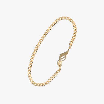 S CHAIN BRACELET 17.5cm -GOLD-