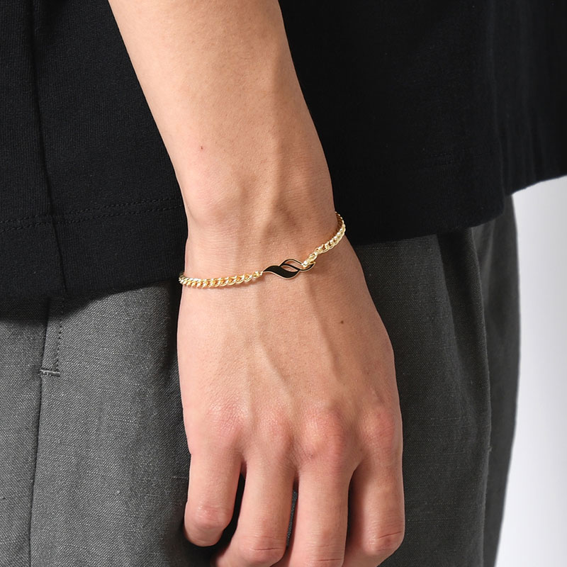 S CHAIN BRACELET 19.5cm -GOLD-