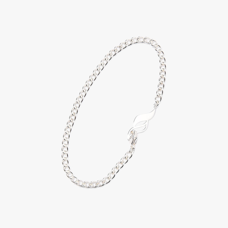 S CHAIN BRACELET 17.5cm -SILVER-