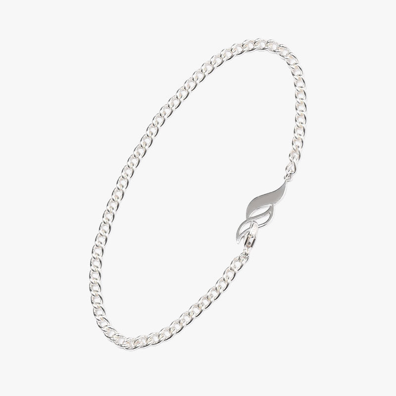 S CHAIN BRACELET 19.5cm -SILVER-