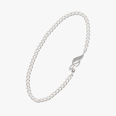 S CHAIN BRACELET 19.5cm -SILVER-