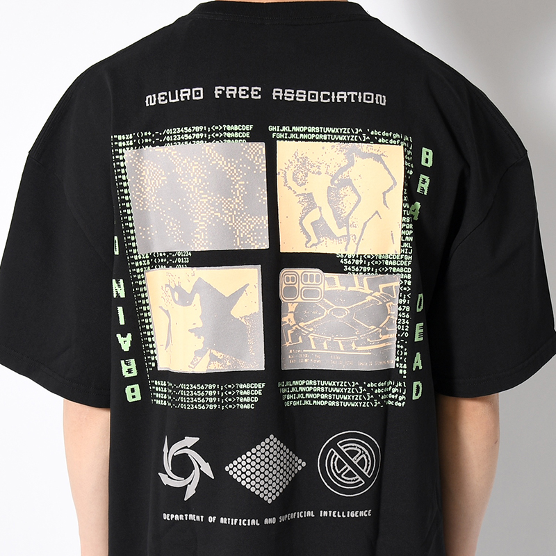 NEURO FREE ASSOCIATION T-SHIRT -WASHED BLACK-