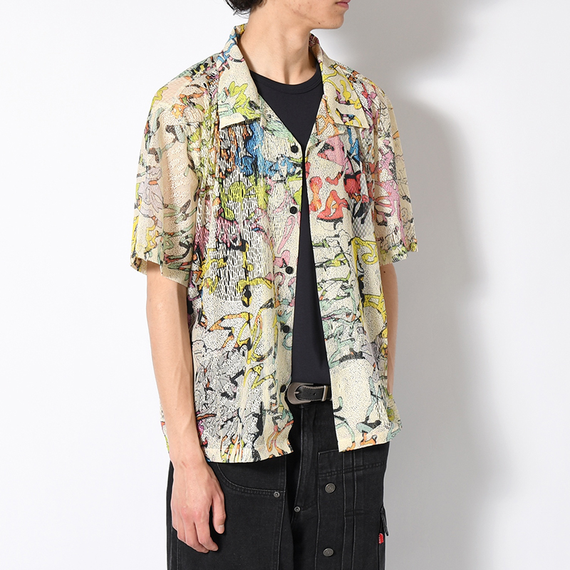 STU SHORT SLEEVE SHIRT -CREAM MULTI-