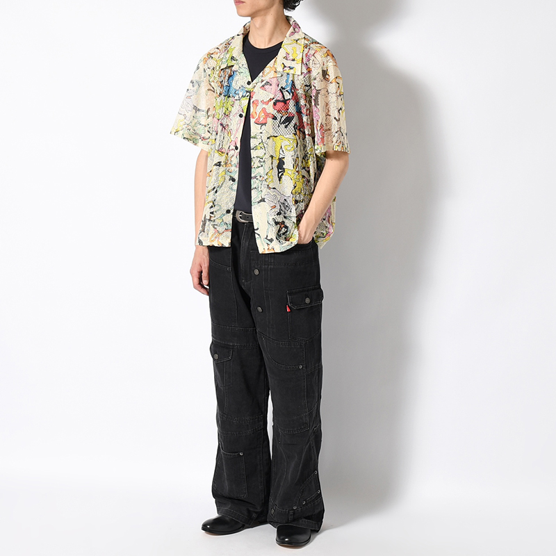 STU SHORT SLEEVE SHIRT -CREAM MULTI-