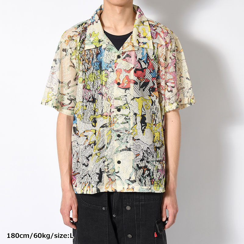 STU SHORT SLEEVE SHIRT -CREAM MULTI-
