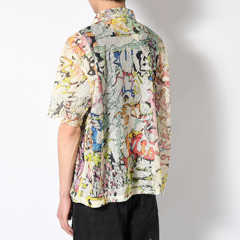 STU SHORT SLEEVE SHIRT -CREAM MULTI-