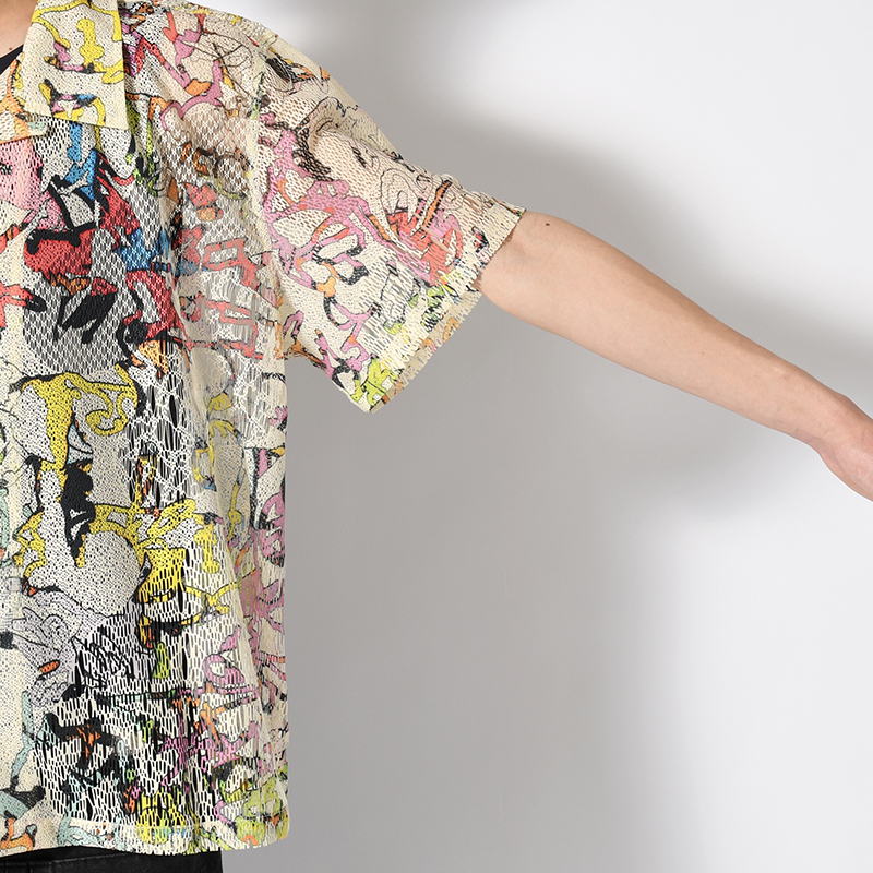 STU SHORT SLEEVE SHIRT -CREAM MULTI-