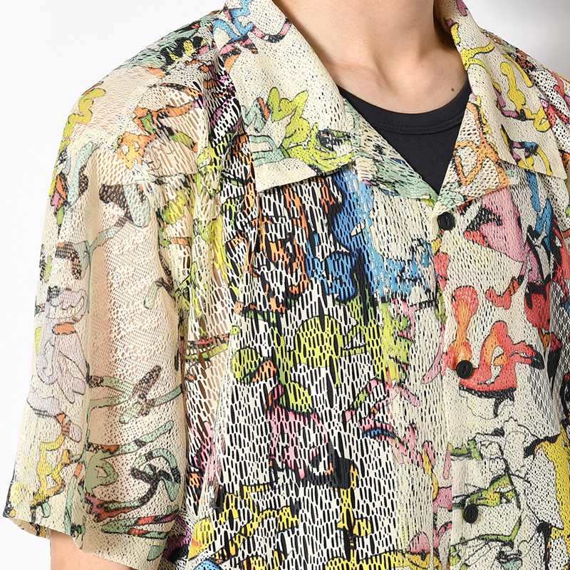 STU SHORT SLEEVE SHIRT -CREAM MULTI-