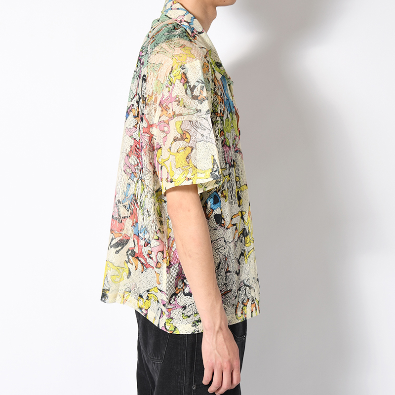 STU SHORT SLEEVE SHIRT -CREAM MULTI-