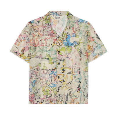 STU SHORT SLEEVE SHIRT -CREAM MULTI-