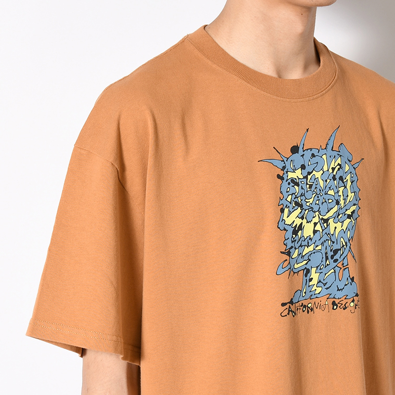 SCRAMBLED HEAD T-SHIRT -CUMIN-