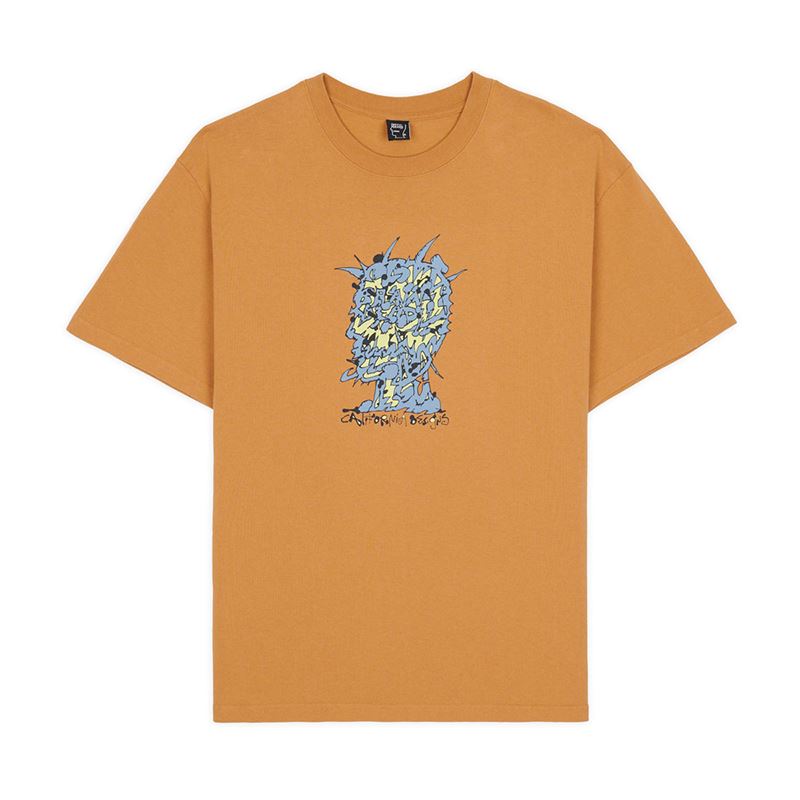 SCRAMBLED HEAD T-SHIRT -CUMIN-