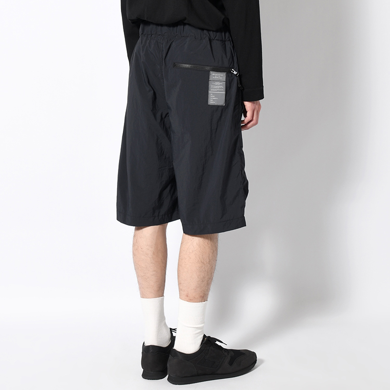 WEBBING BELT HALF PANTS -BLACK-