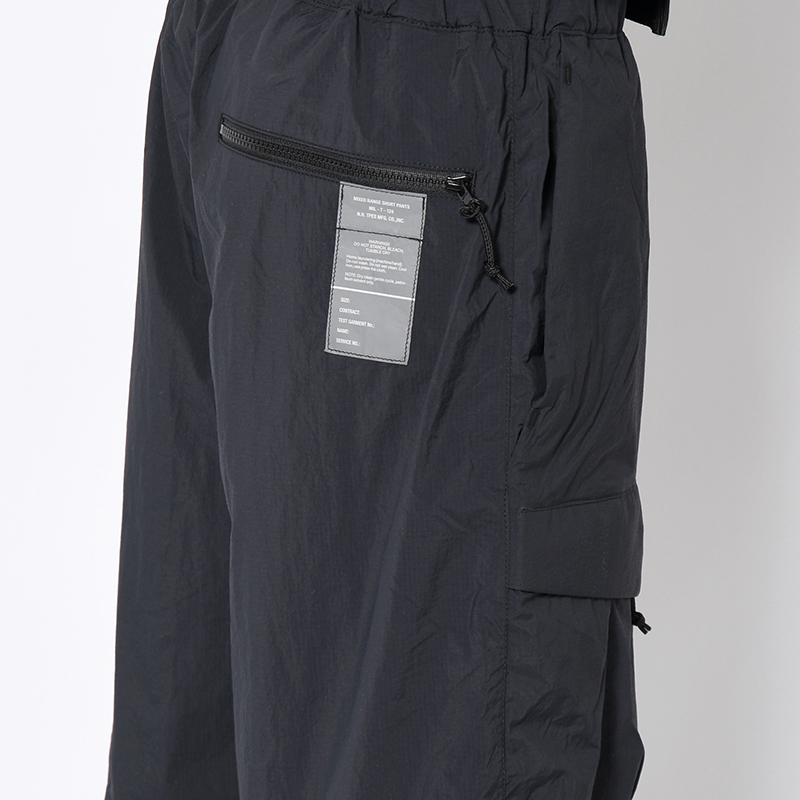 WEBBING BELT HALF PANTS -BLACK-