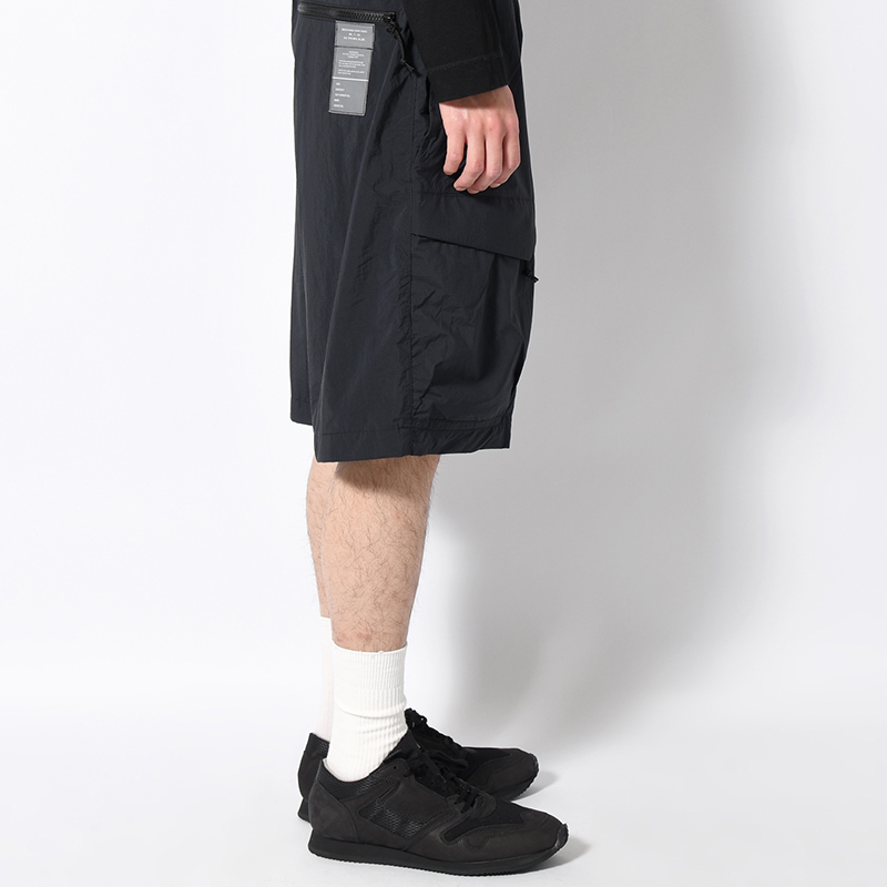 WEBBING BELT HALF PANTS -BLACK-