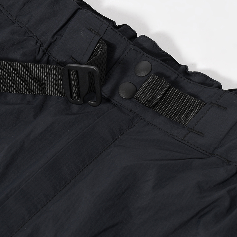 WEBBING BELT HALF PANTS -BLACK-