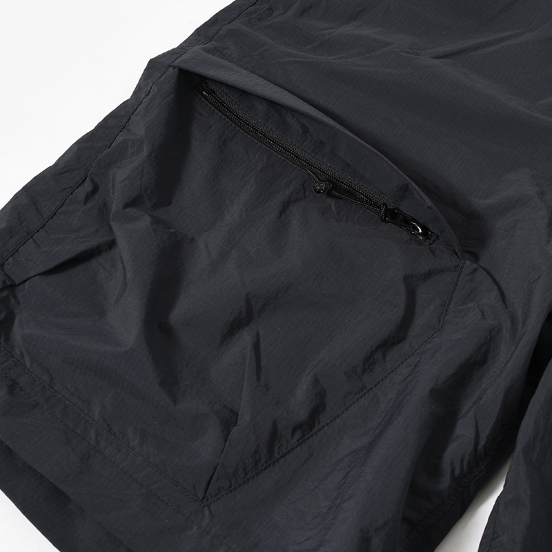 WEBBING BELT HALF PANTS -BLACK-