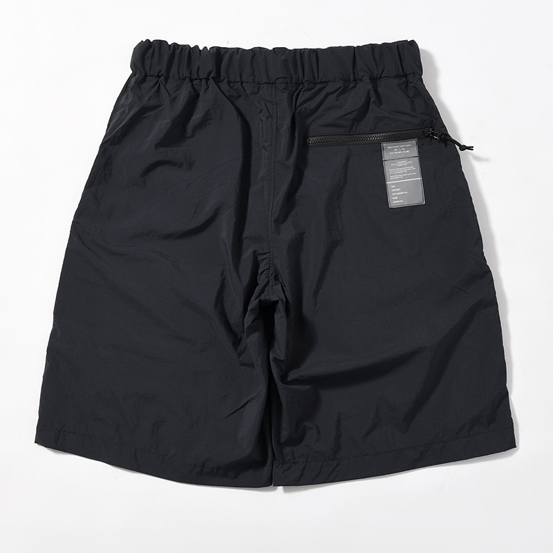 WEBBING BELT HALF PANTS -BLACK-