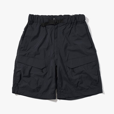 WEBBING BELT HALF PANTS -BLACK-