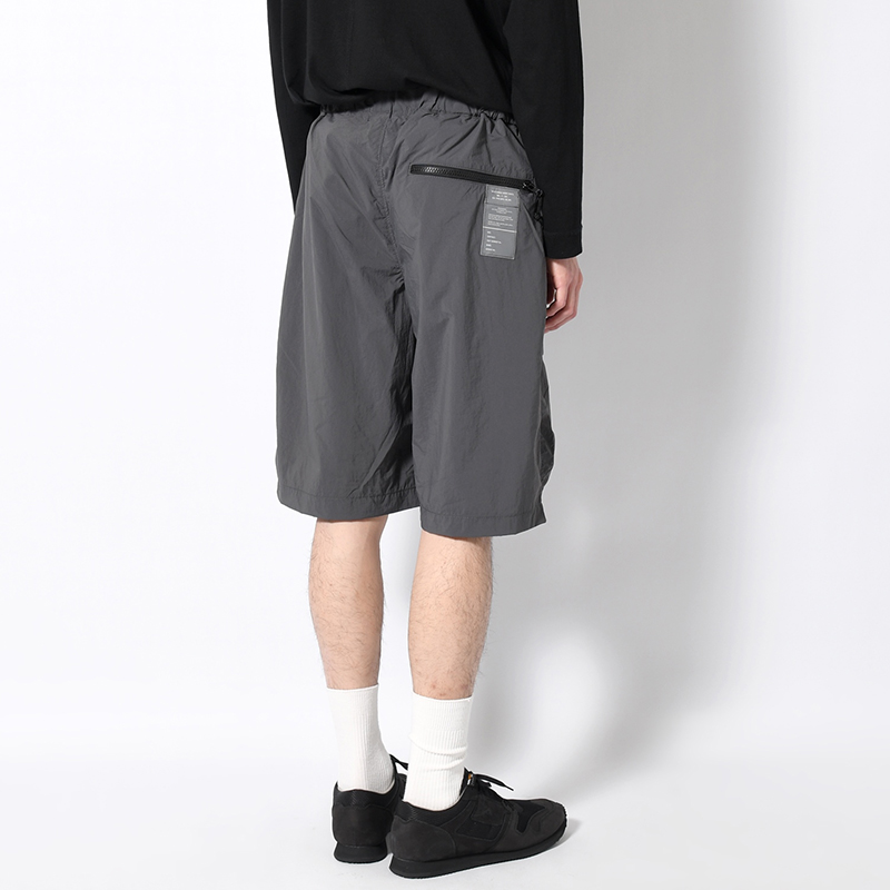 WEBBING BELT HALF PANTS -CHARCOAL-