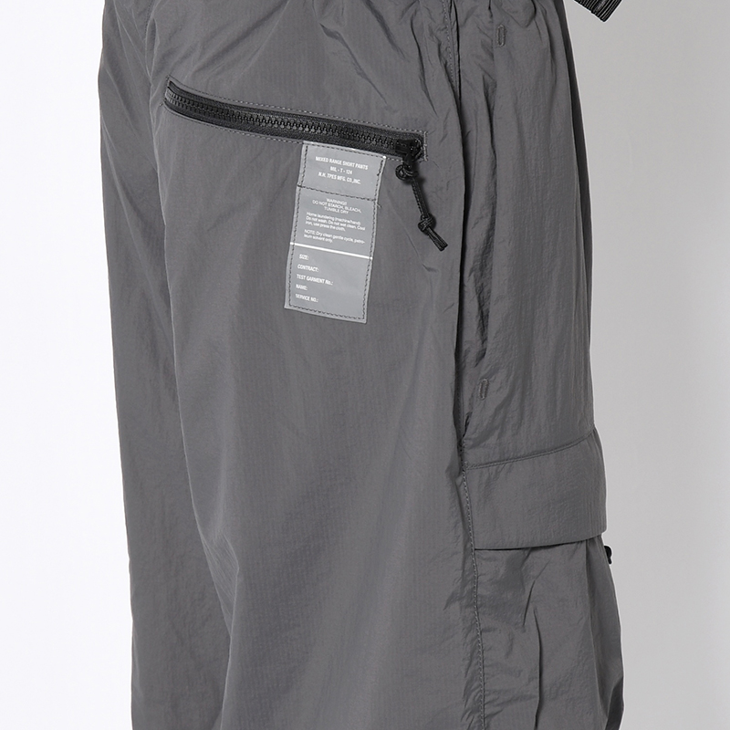 WEBBING BELT HALF PANTS -CHARCOAL-