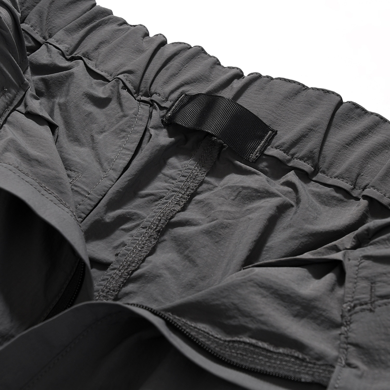 WEBBING BELT HALF PANTS -CHARCOAL-