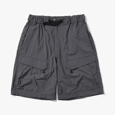 WEBBING BELT HALF PANTS -CHARCOAL-