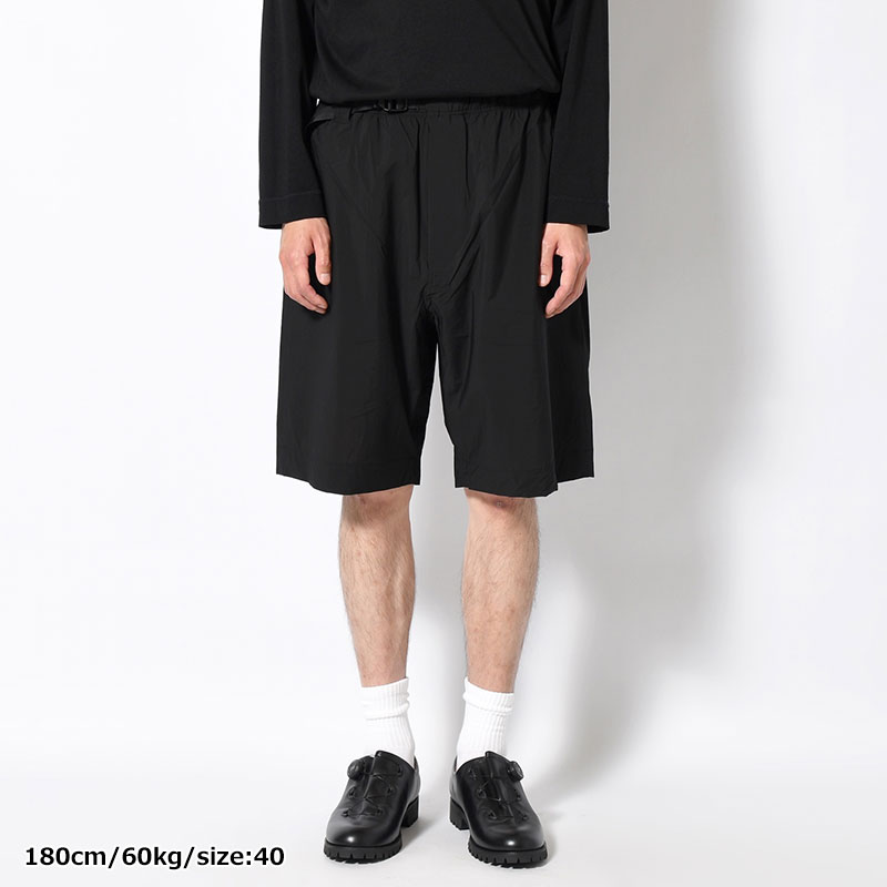 NYLON HALF PANTS -BLACK-