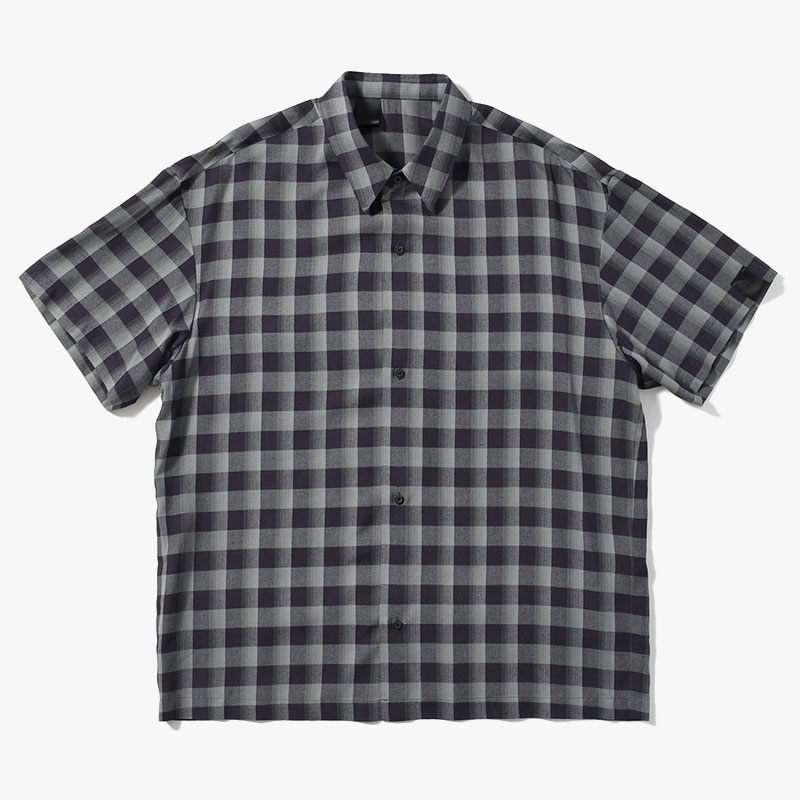 CHECK HS SHIRT -NAVY-
