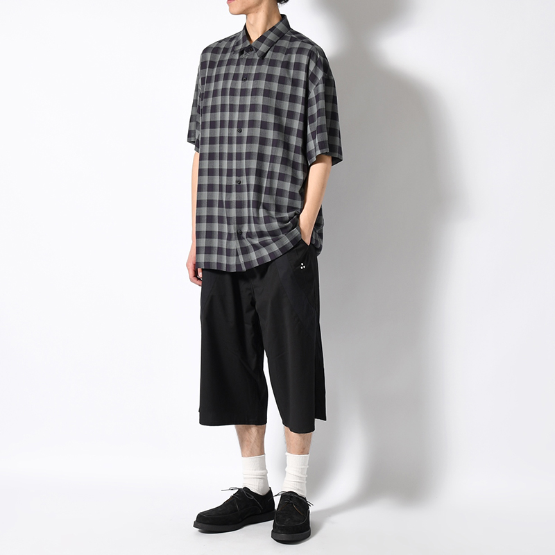 CHECK HS SHIRT -NAVY-