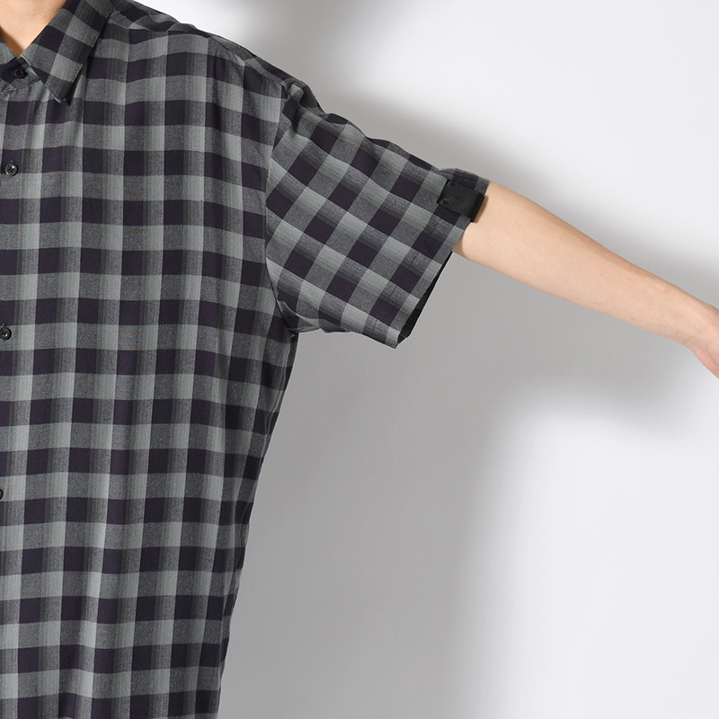 CHECK HS SHIRT -NAVY-